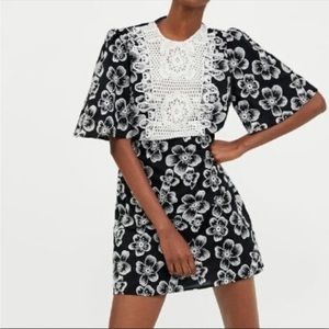 Zara embroidered dress